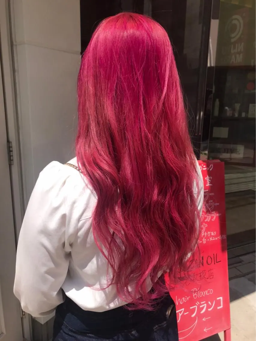 ロング カラー ピンクカラー 🫟Blanco🫟 Color&Careのヘアスタイル