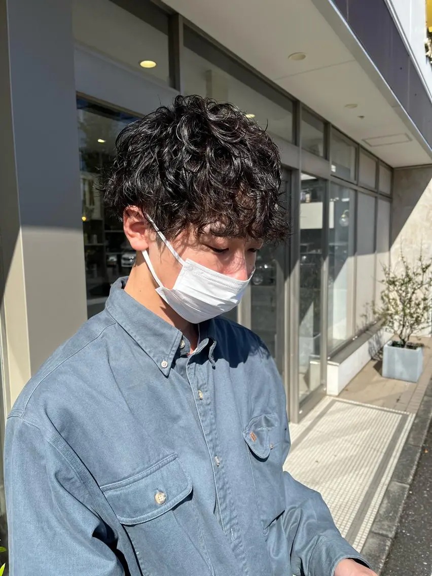 パーマ メンズ 吹田 駿 髪質改善縮毛矯正のヘアスタイル