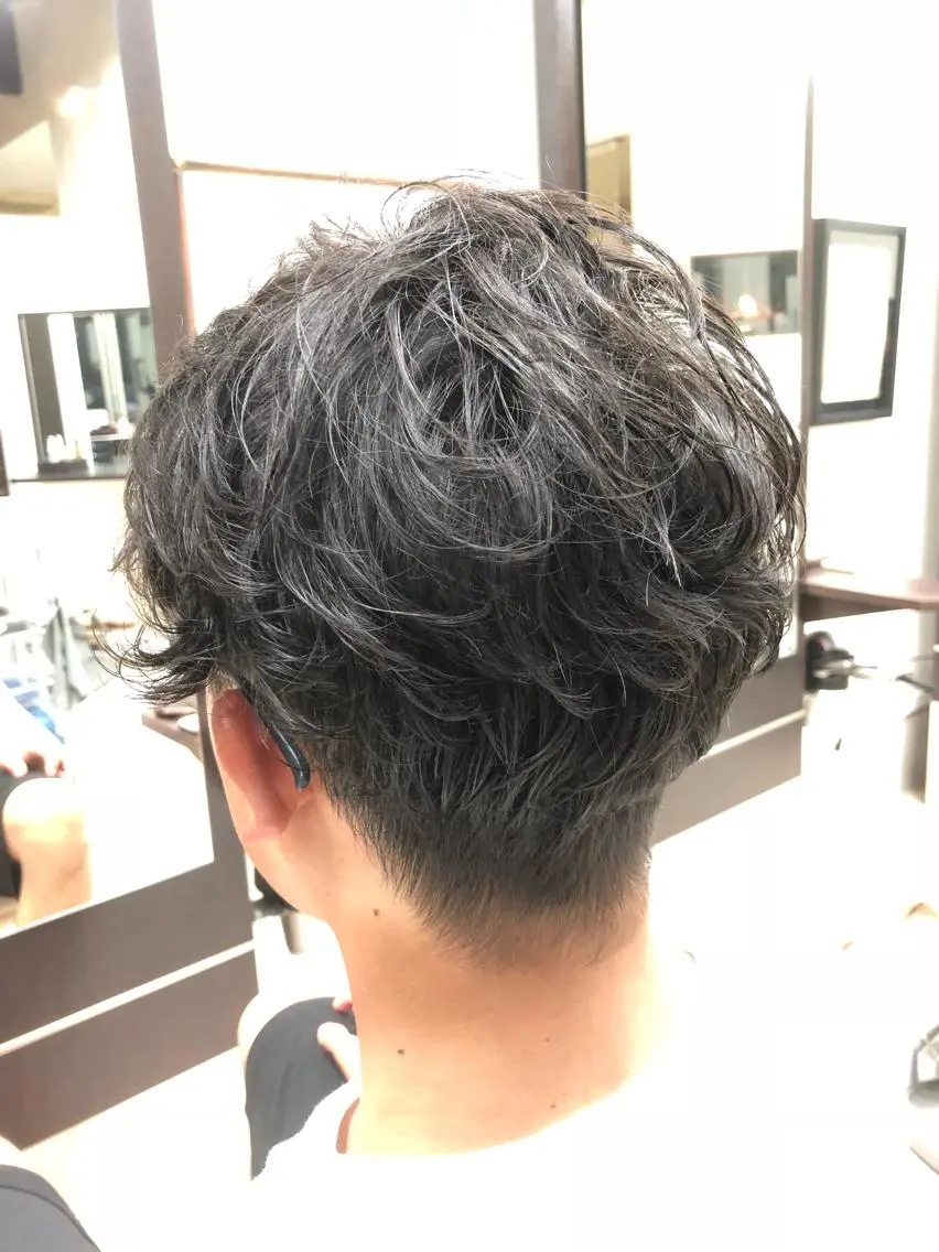 ショート パーマ メンズ コレットヘアー 田中アヤノのヘアスタイル