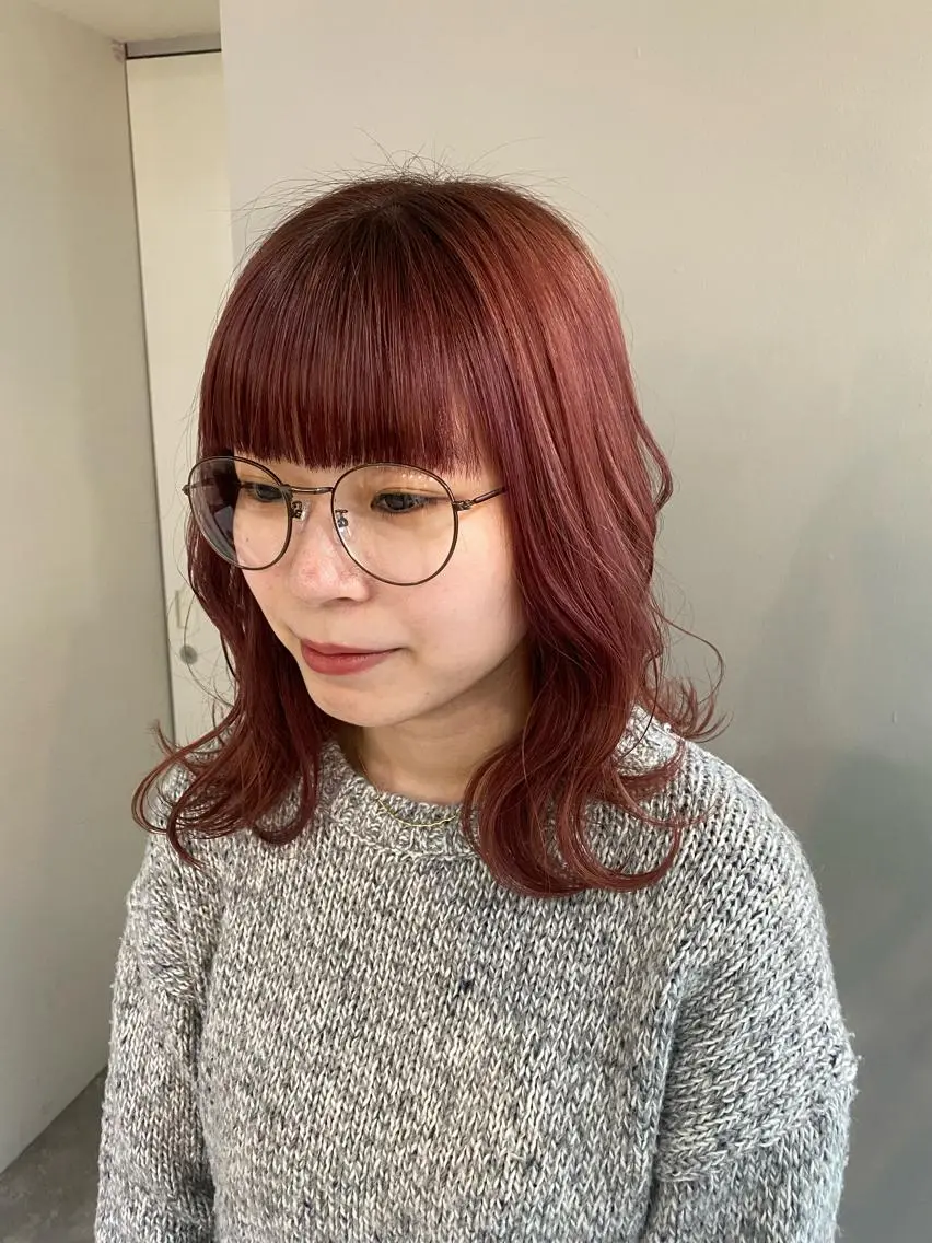 ミディアム カラー ヘアアレンジ ヘアカラー ボブ /ニュアンス/ satomi🧸💖のヘアスタイル
