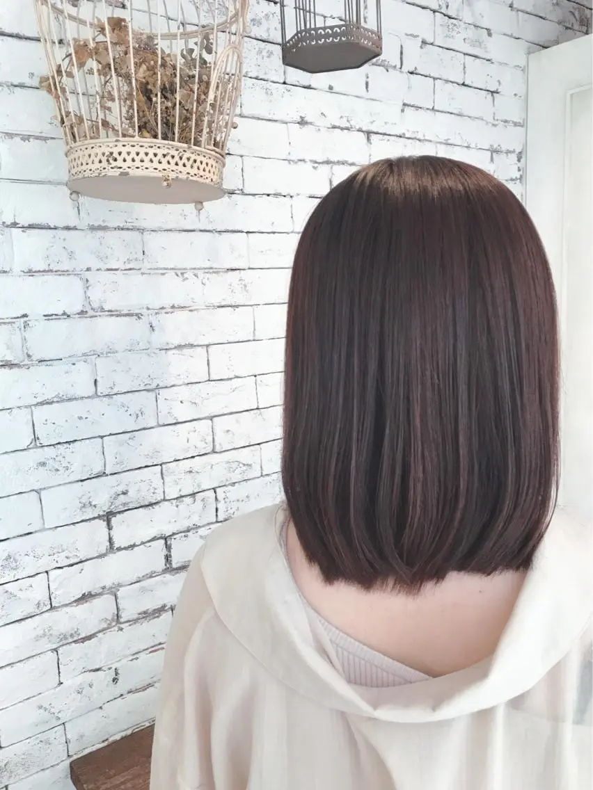 セミロング カラー レッドカラー 髪質改善☀️ miho☀️のヘアスタイル