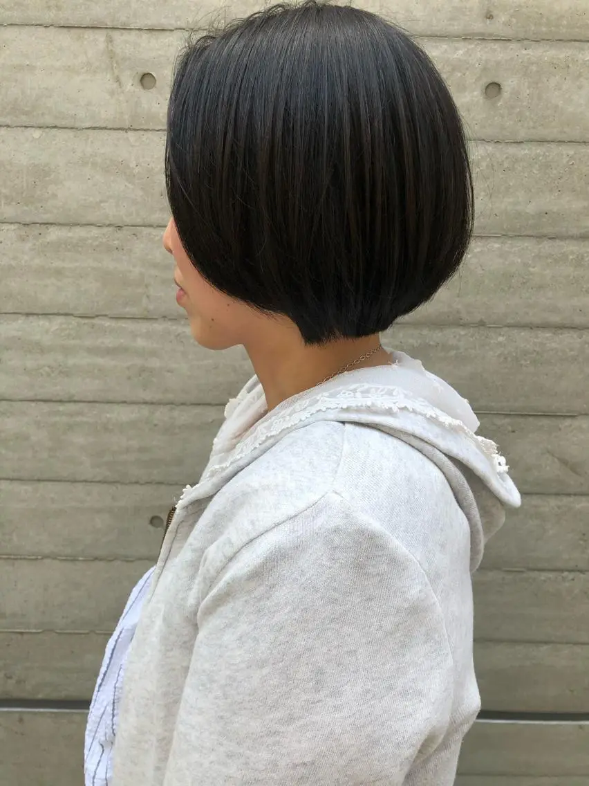 ショート 切りっぱなしボブ アッシュ ボブ 外国人風カラー ハイライト ショート職人 美容師【KENTA】のヘアスタイル