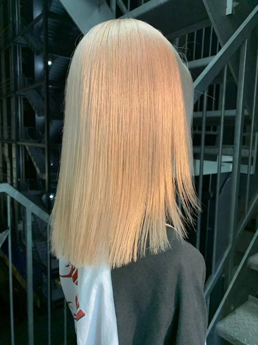 ミディアム カラー ヘアアレンジ ブリーチ ブロンド SHACHU ayamiのヘアスタイル