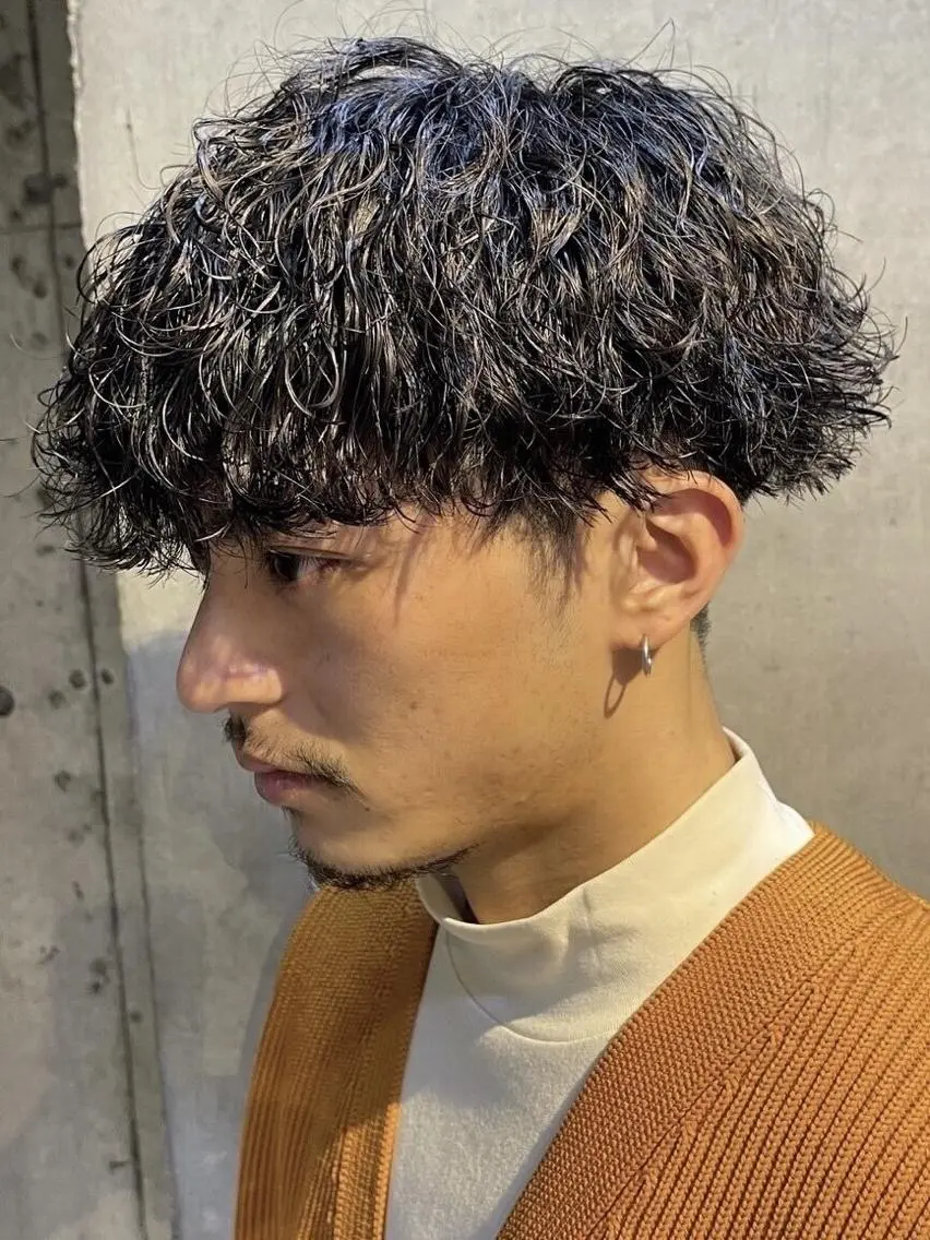 ショート パーマ メンズ メンズパーマ 波巻きパーマ SENTA✨メンズ パーマ✨fifth栄のヘアスタイル