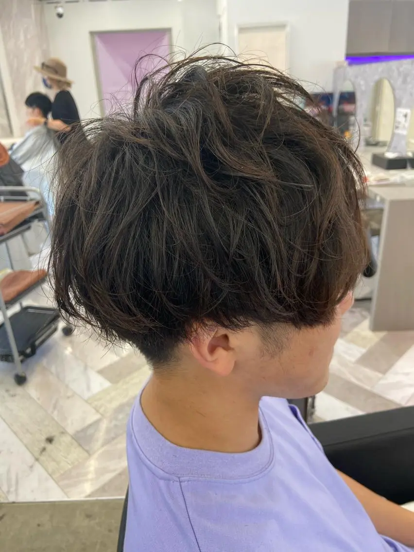 メンズ マッシュ メンズパーマ カット 🔥メンズ特化/ 奥野心太【副店長】のヘアスタイル