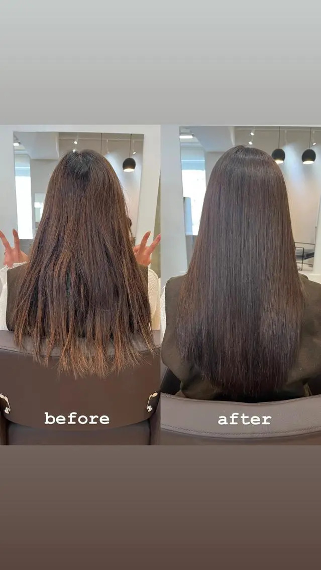 セミロング セミロングパーマ 髪質改善 岸田 悠佑のヘアスタイル