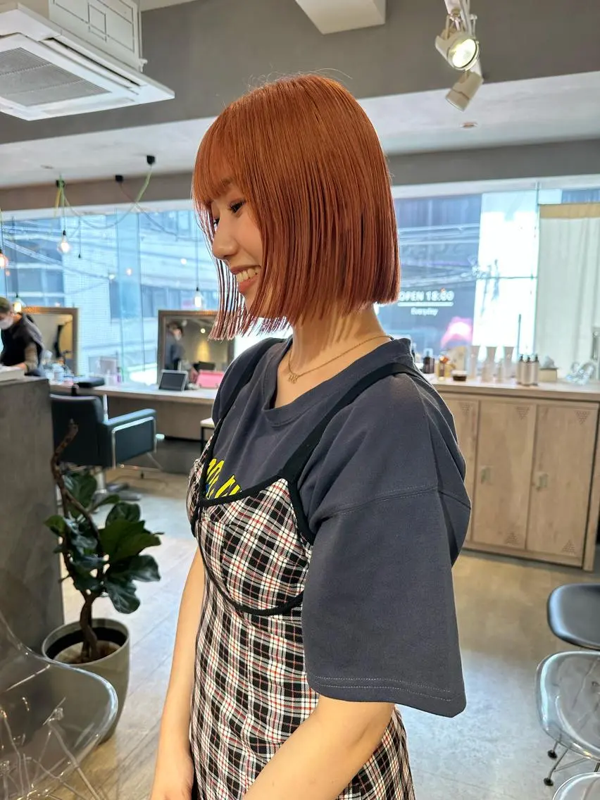 ショート カラー ヘアカラー 美髪・シールエクステ ホソタニリョウコのヘアスタイル