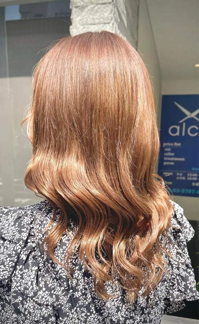 ロング カラー ベージュカラー ブリーチ ブリーチなしカラー オレンジ オレンジベージュ ヘアカラー トリートメント 💖KANAMI💖 似合わせヘアスタイルのヘアスタイル