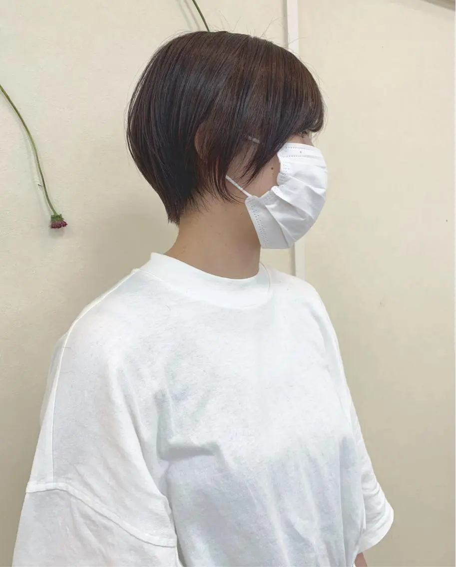 ショート カラー 切りっぱなしボブ ショートボブ ハンサムショート 丸みショート グレージュ カット ヘアカラー トリートメント 初めてのショート お任せください✂️のヘアスタイル