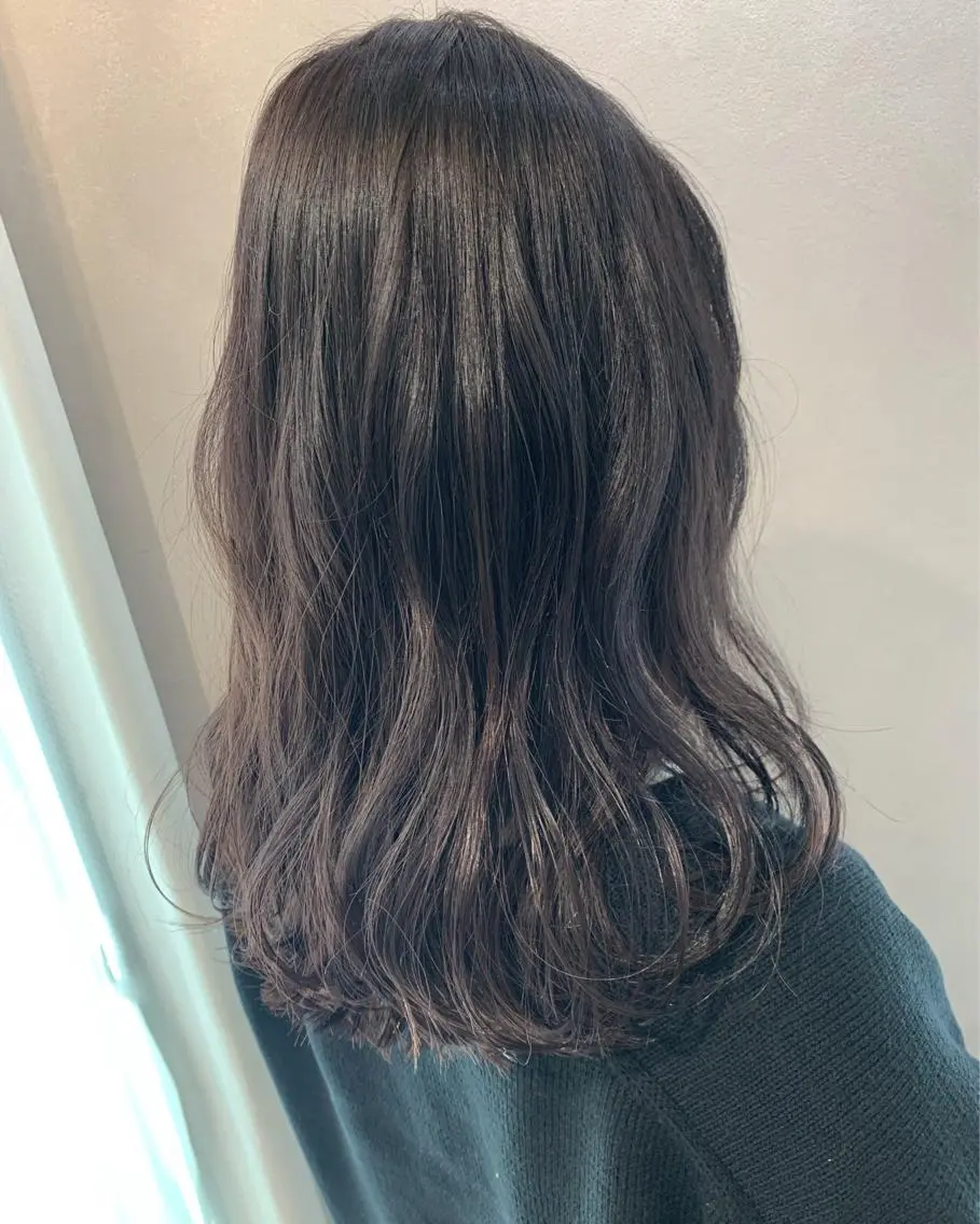ロング カラー ラベンダーカラー hubhair レイヤー/透明感のヘアスタイル