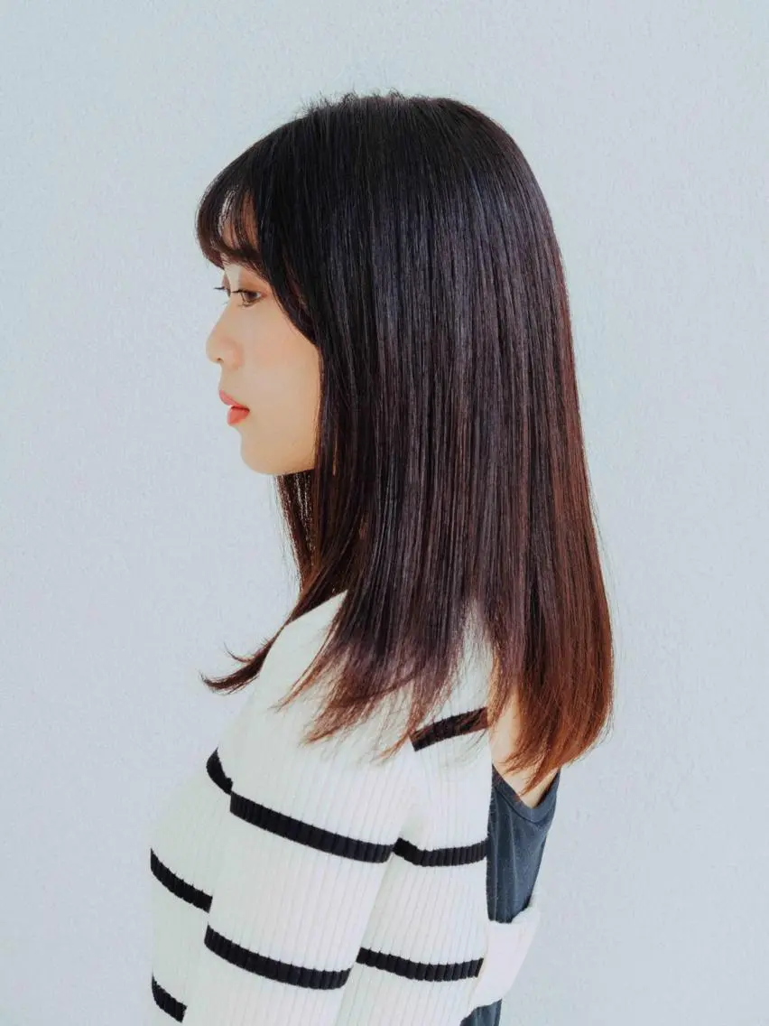 セミロング カラー パーマ ヘアアレンジ メンズ キッズ ネイル マツエク・マツパ メンズウルフカット アディクシーカラー 透明感カラー ボブ ウルフカット 藤井 仁紀のヘアスタイル