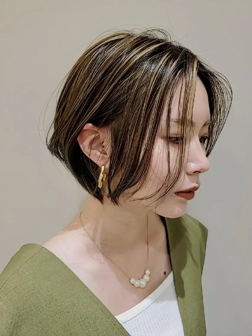 ショート カラー カット 社内カット講師・店長 菅原賢一のヘアスタイル