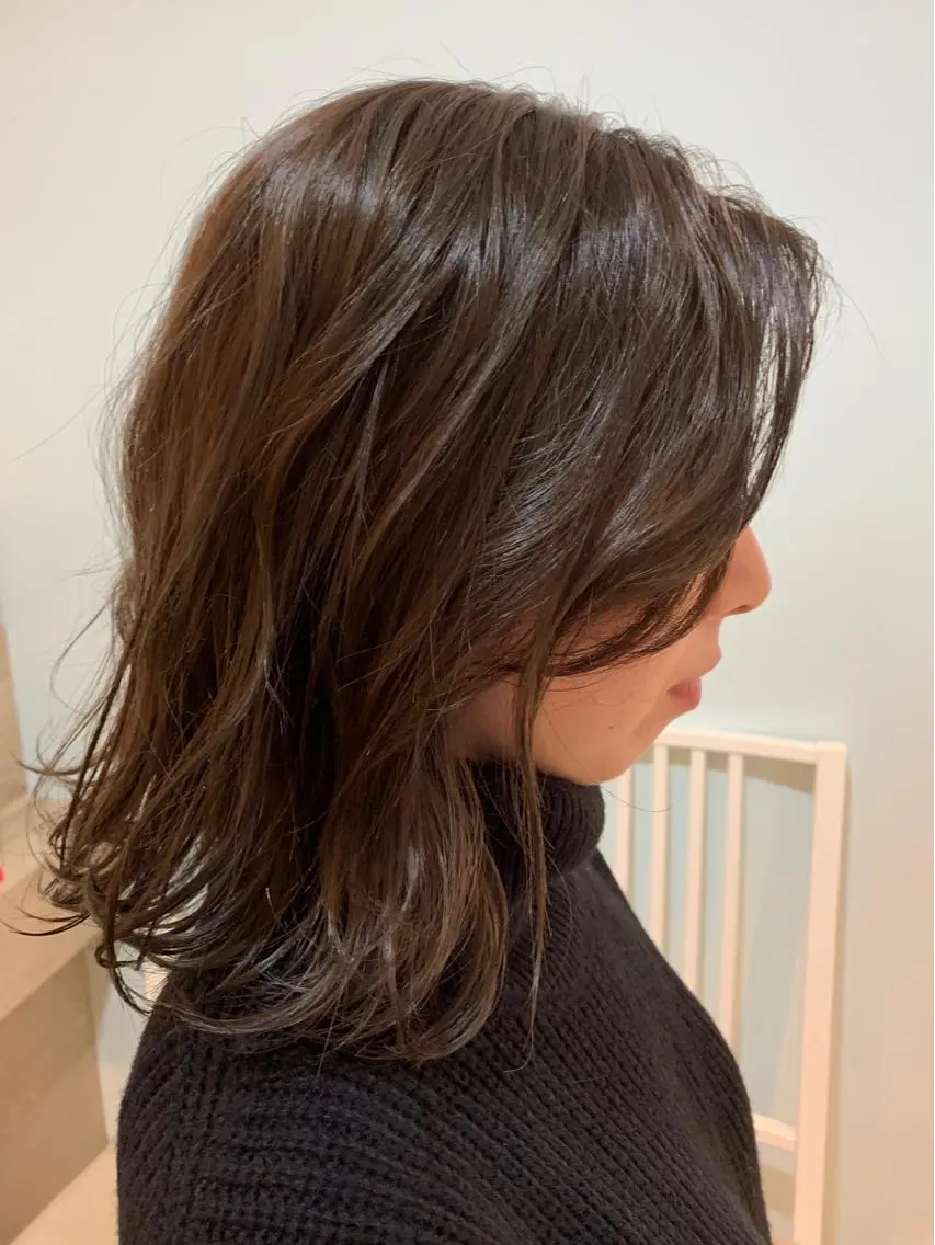 ミディアム カラー パーマ 🇺🇸✂️🍟 こんあゆみのヘアスタイル