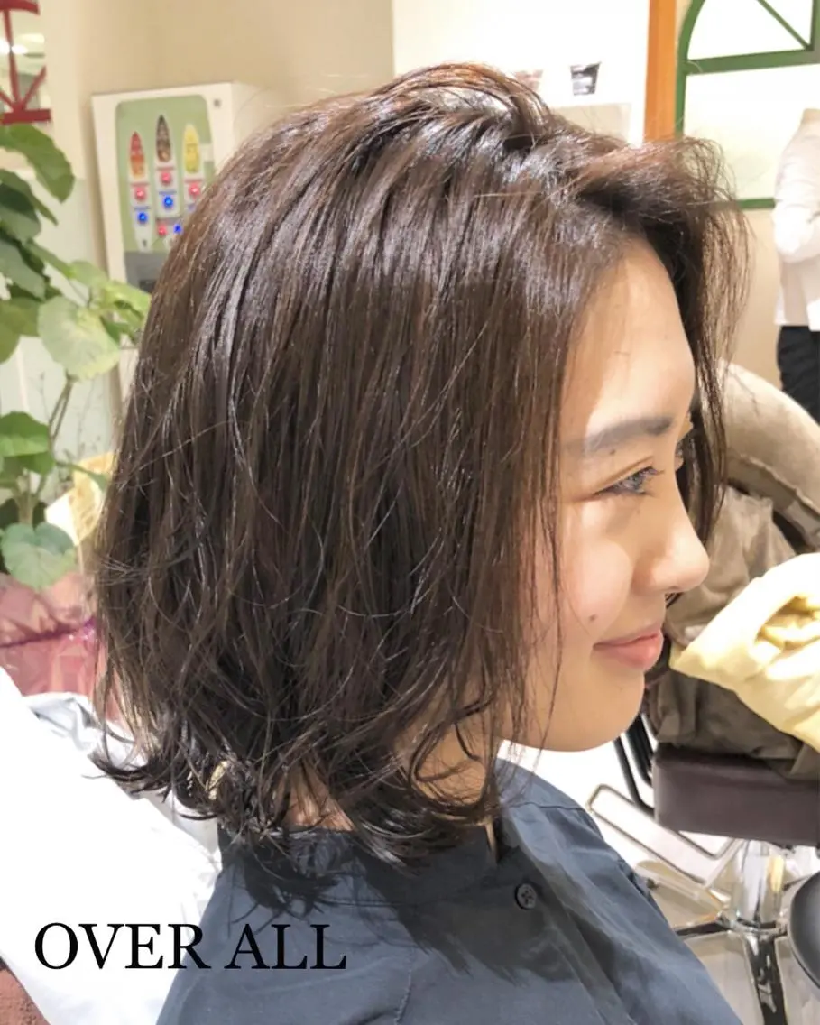 ミディアム カラー パーマ ハイライトカラー ハイライト カット ヘアカラー パーマ トリートメント 松田 和樹のヘアスタイル