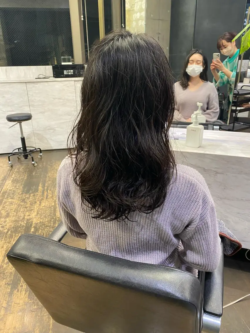 セミロング パーマ 木村【似合わせ ショート/ボブ】のヘアスタイル
