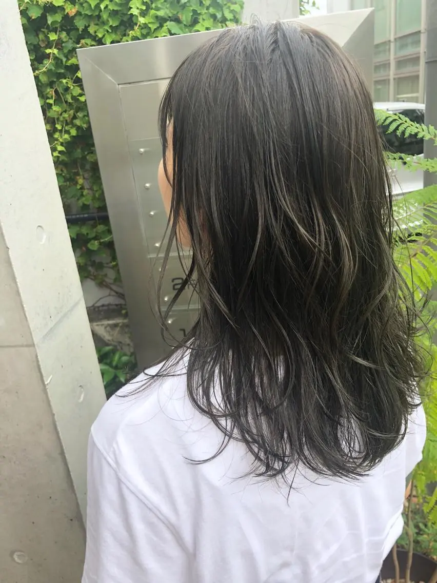ミディアム カラー ヘアアレンジ ヘアカラー トリートメント ヘアセット ブリーチなし透け感/ マンツーマン/Ryoのヘアスタイル
