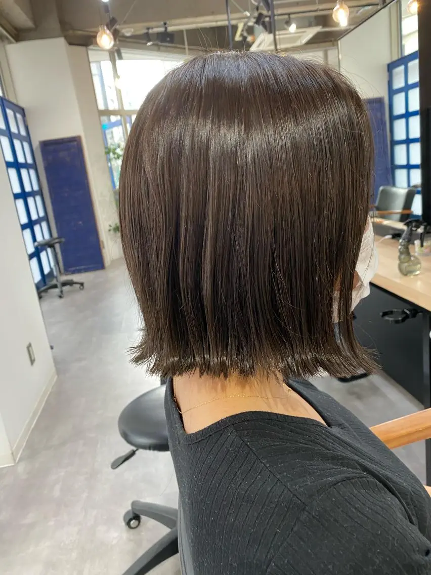 ショート 切りっぱなしボブ ボブ 🍃ボブ&ショート 特化🍃髪質改善🍃のヘアスタイル