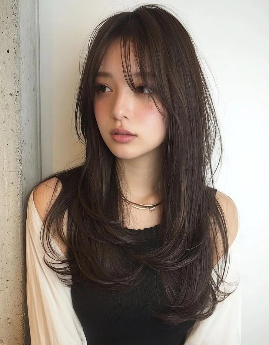 ロング カラー デザインカラー✨ 透明感カラー菊地真保のヘアスタイル