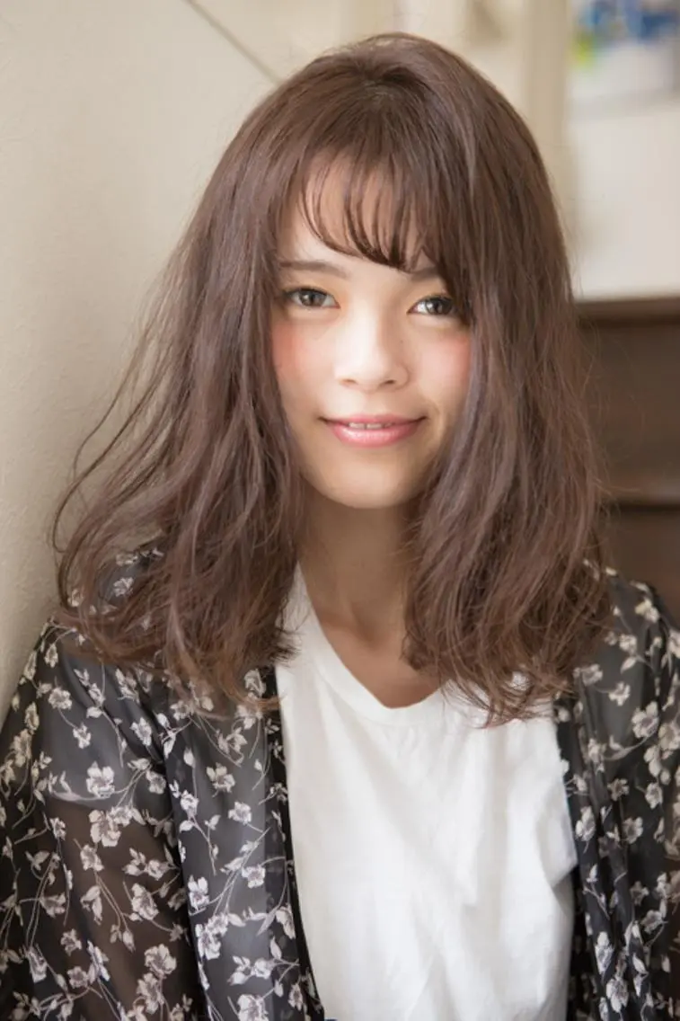 ミディアム パーマ 斎藤  慈晃のヘアスタイル