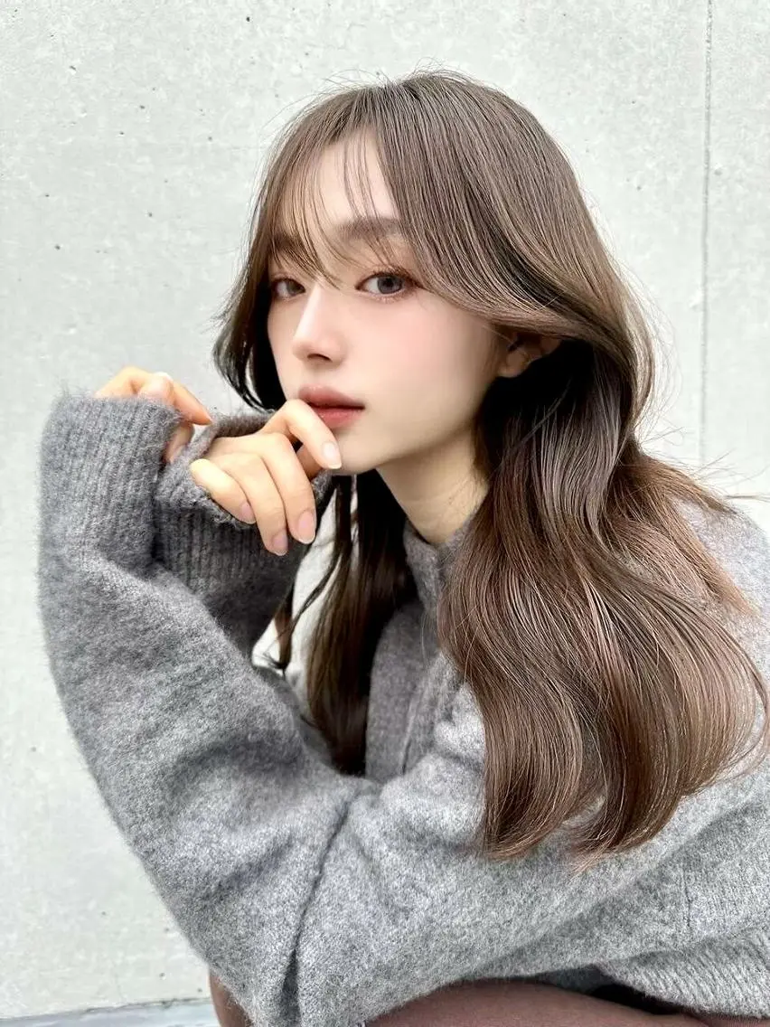 カラー 🌸春の暗髪カラー 🌸透明感ヘアのヘアスタイル