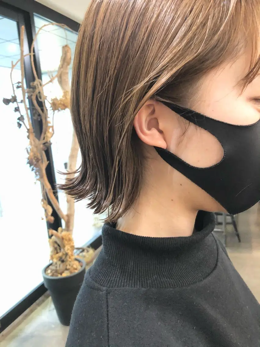 ショート 切りっぱなしボブ ボブ カット 千葉 郁也のヘアスタイル