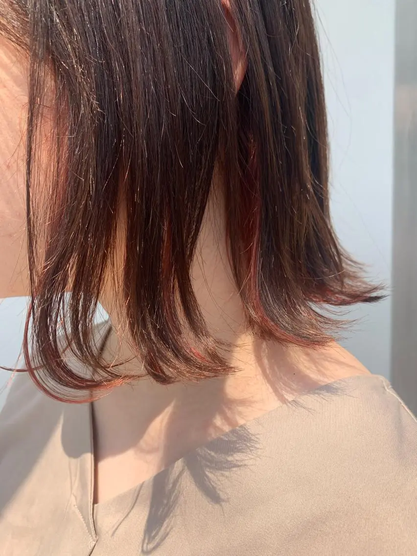 ミディアム カラー オレンジ ヘアカラー 中目黒🌼 🌼ハナのヘアスタイル