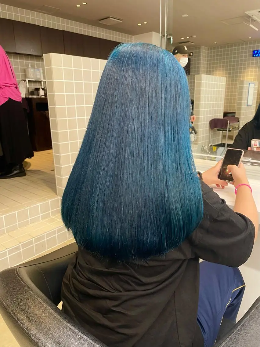 ロング カラー パーマ ヘアアレンジ メンズ キッズ ネイル マツエク・マツパ アイブロウ 🦋縮毛/韓国レイヤ ー/透明感カラー🦋のヘアスタイル