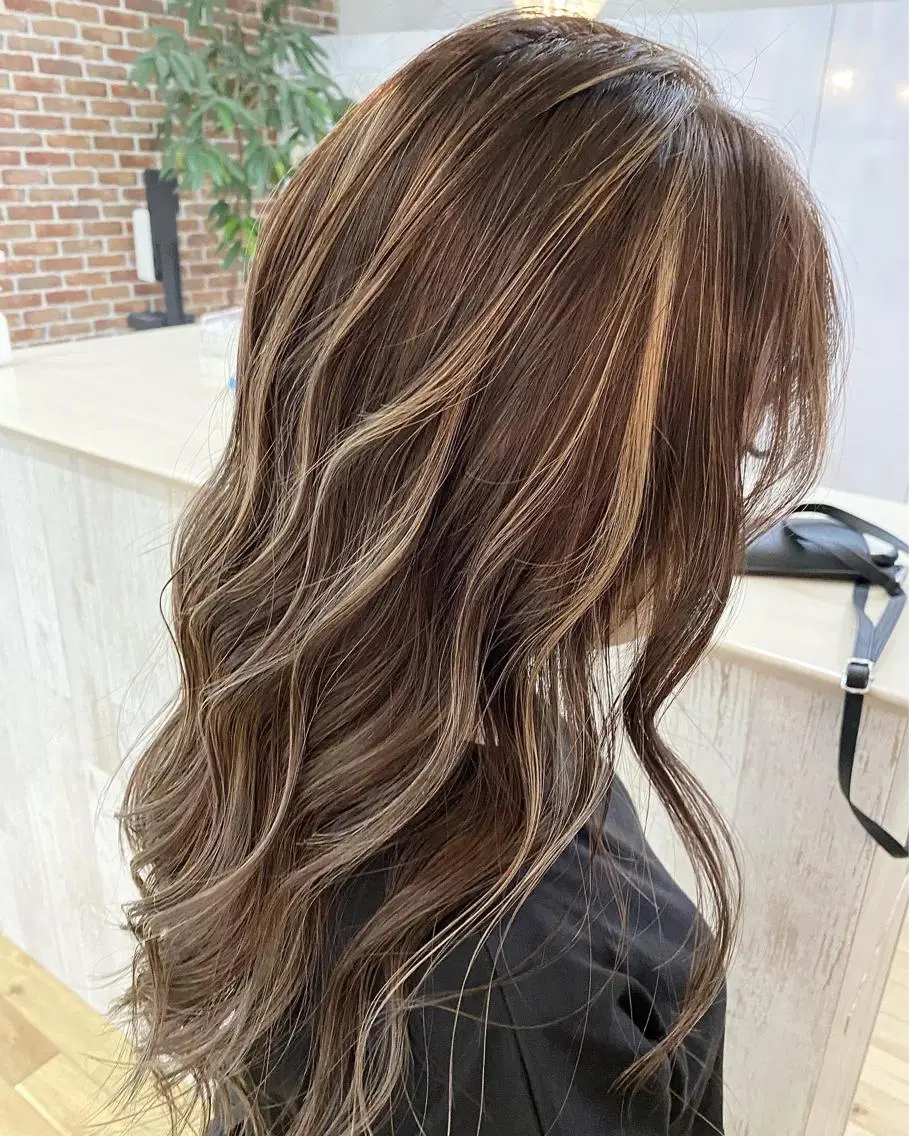セミロング カラー ヘアアレンジ カット ヘアカラー 久米 治仁のヘアスタイル