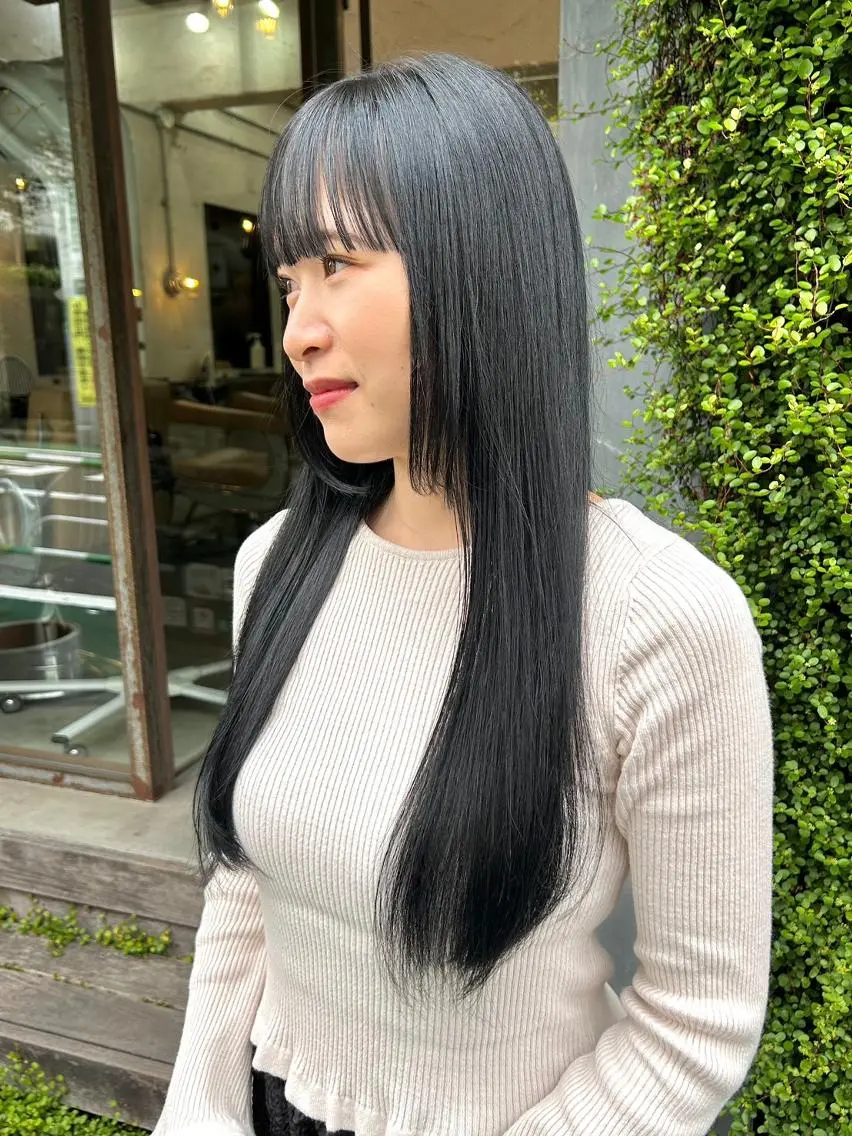 ロング カラー カット 縮毛矯正 トリートメント 🌼U24 ヘアデザインラボのヘアスタイル