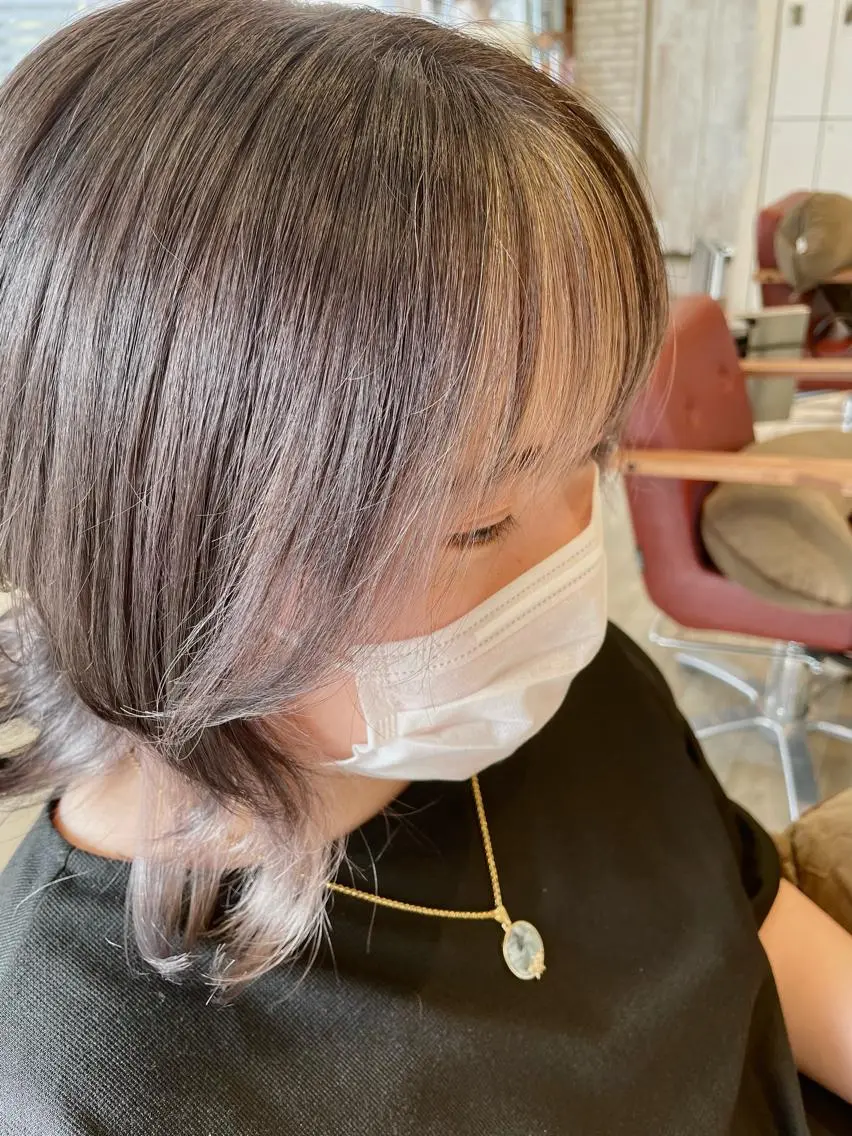 ミディアム カラー イヤリングカラー ✨横須賀髪質改善✨️ 加藤 百音のヘアスタイル