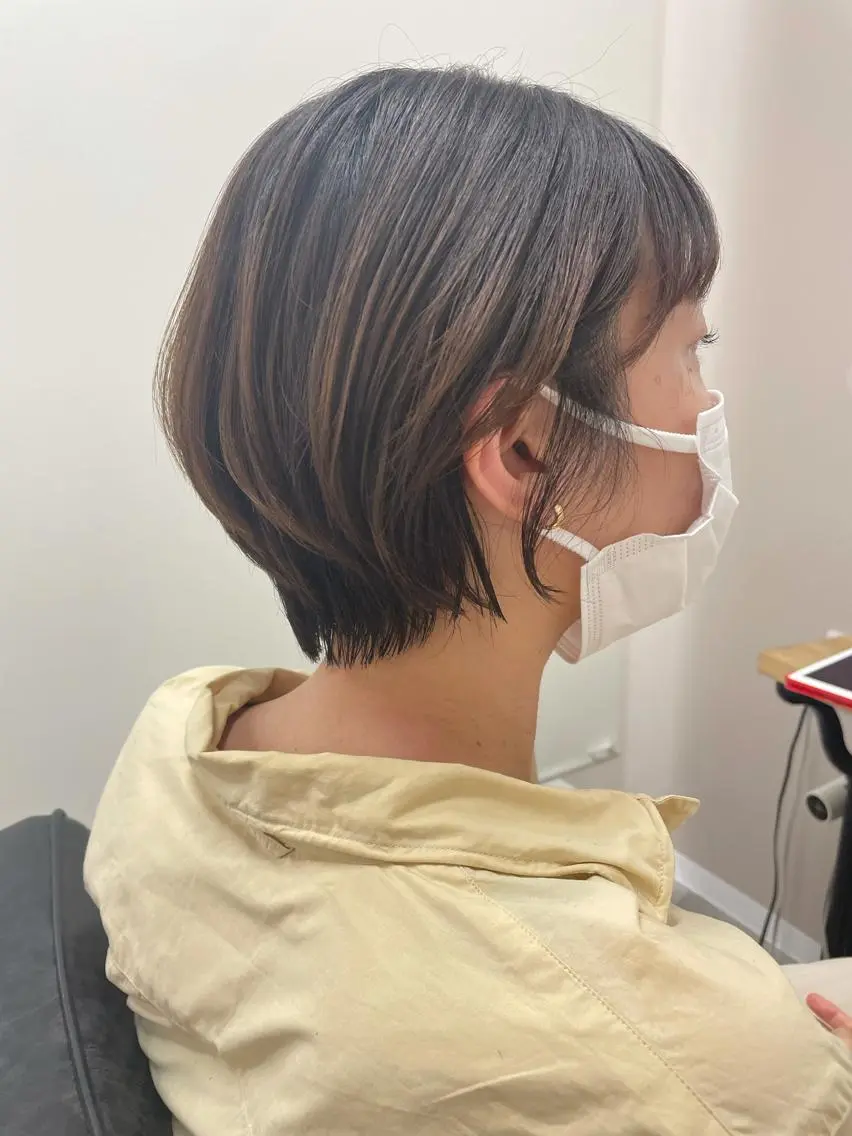 ショート カット ブリーチなし透明感 🍀梅田・増田のヘアスタイル