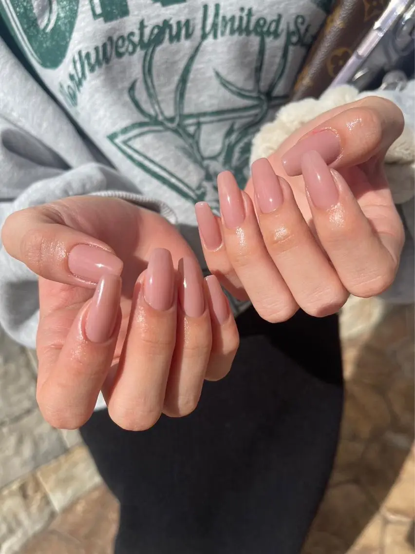 ネイル ワンカラーネイル シンプルネイル ハンドネイル atelier ponoのネイルデザイン