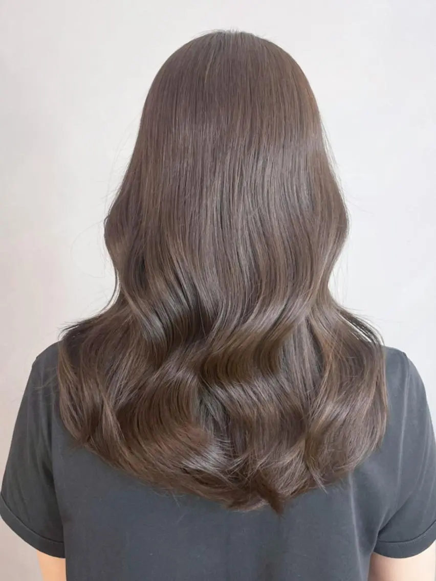 セミロング ヘアアレンジ パーマ カラー ブラウンカラー チョコレートブラウン ITbyALBUM 中野店のヘアスタイル