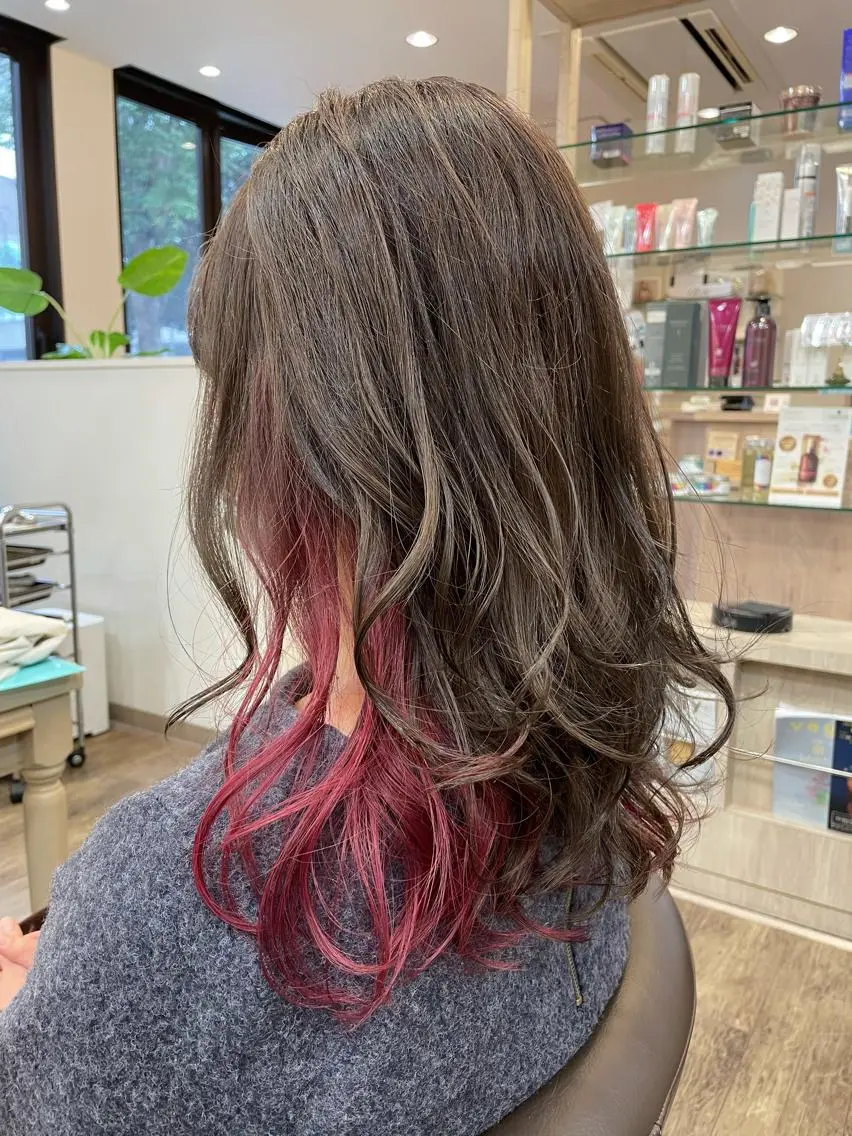 セミロング カラー インナーカラー ピンクカラー ヘアカラー 尚平 40代からの 髪質改善専門のその他イメージ