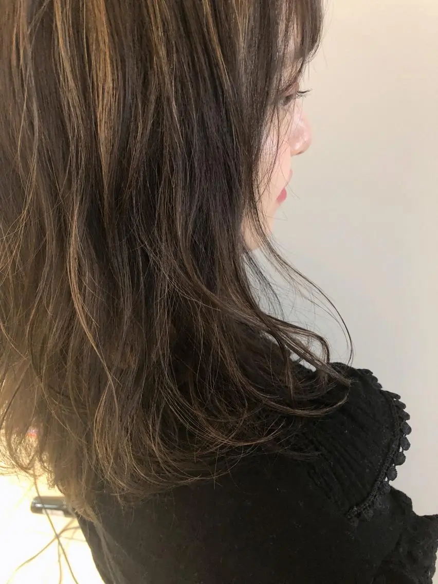 セミロング カラー 韓国hair ·͜· watanabeのヘアスタイル