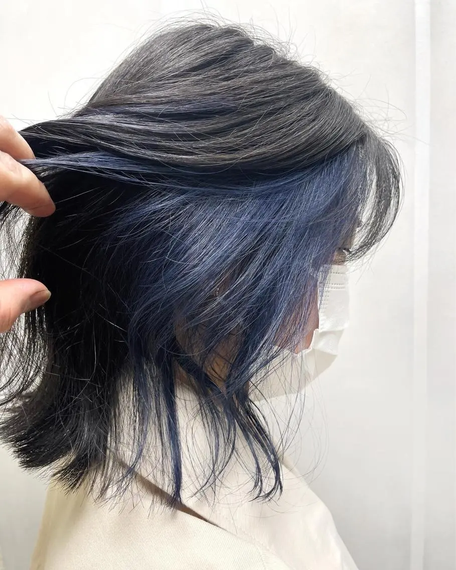 ミディアム カラー アディクシーカラー ブリーチ ケアブリーチ ダブルカラー トリートメント OAK溝の口 𖠋SHINYAのヘアスタイル