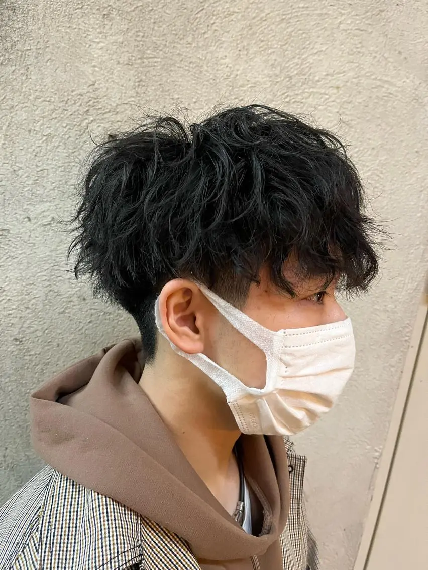 ショート パーマ メンズ カット パーマ トリートメント ヘアセット 🏆メンズヘア特化 🥇代表りんぺーのヘアスタイル