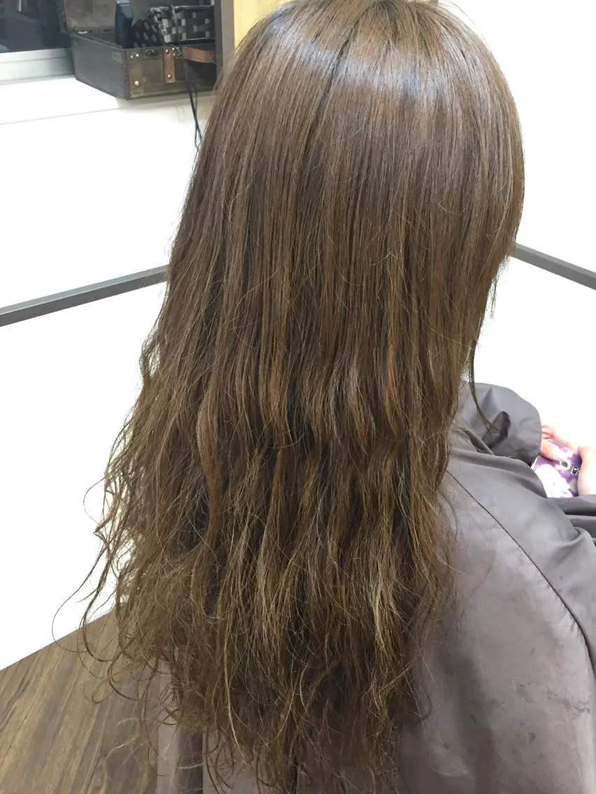 ロング パーマ ロング トリートメント デジタルパーマ 杉本 らなのヘアスタイル