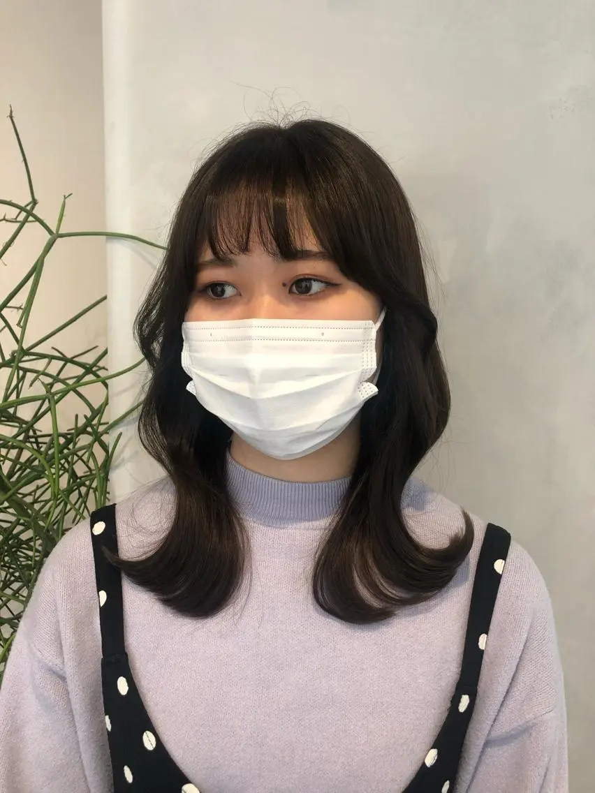 セミロング くびれヘア 韓国風ヘア カット ヘアカラー トリートメント ❤︎︎韓国ヘア❤︎︎ 𝑺𝒉𝒊𝒉𝒐のヘアスタイル