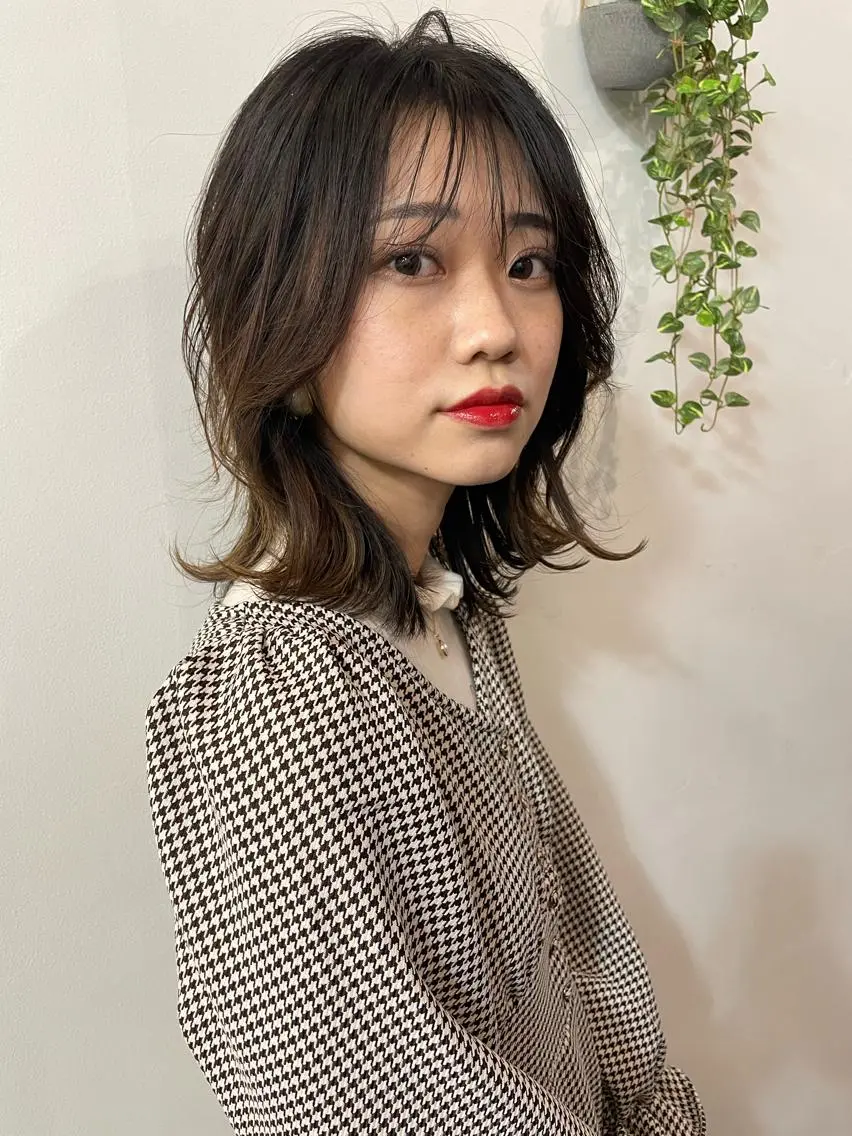 ミディアム カラー レイヤーカット ウルフカット ウルフレイヤー ツヤ美髪💐 髪質改善/高山愛来のヘアスタイル