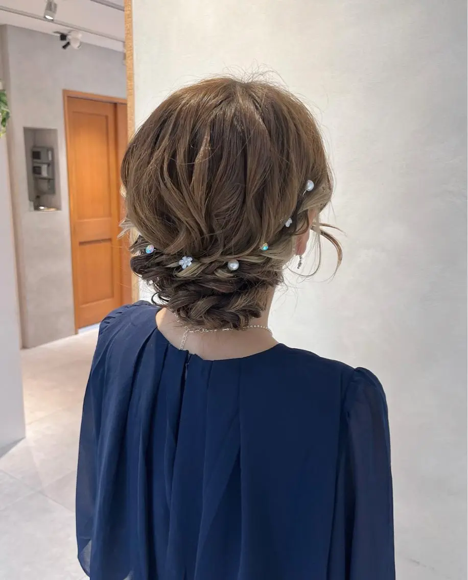 ヘアアレンジ 結婚式・ブライダル ヘアセット 寒河江 舞奈のマツエク・マツパデザイン