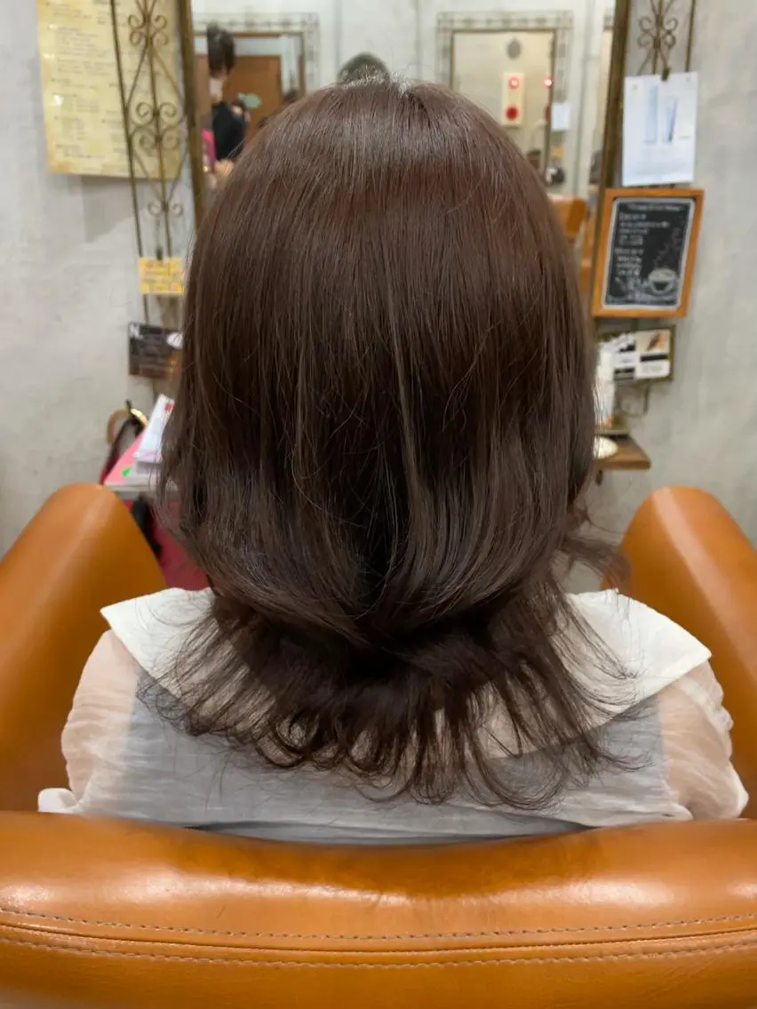 ミディアム カラー ベージュカラー 透明感カラー ヘアカラー トリートメント 【ピンク/韓国ヘア/ ヘアセット】亜海のヘアスタイル