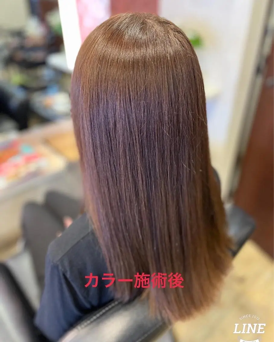 ロング カラー ブルーカラー 織田 英之のヘアスタイル