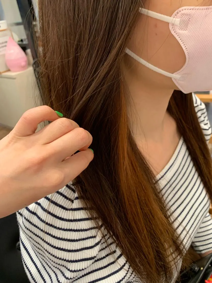 ロング カラー ヘアカラー 吉川 茉由子のマツエク・マツパデザイン