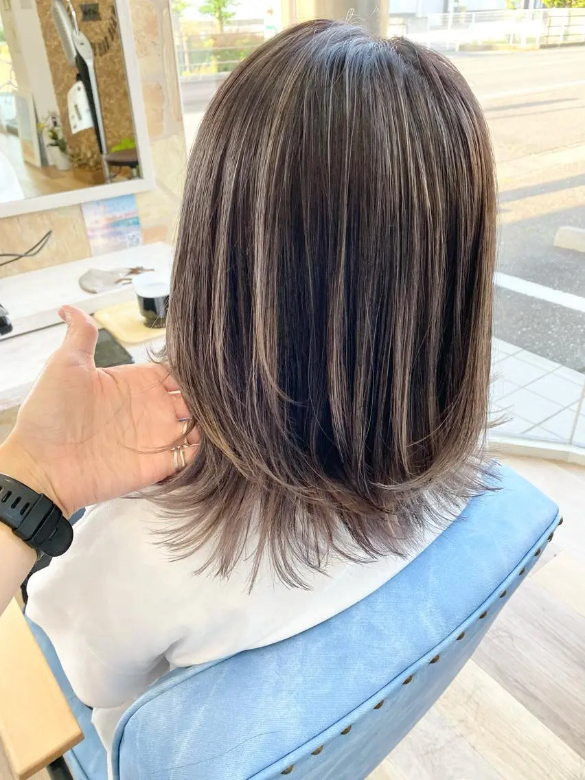 ミディアム ケアブリーチ 黒瀬有汰のヘアスタイル