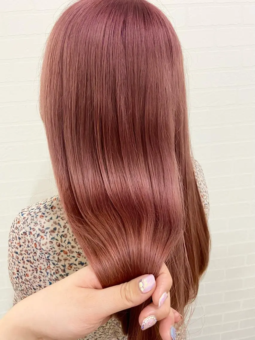 ロング ヘアカラー ヘアセット☆ 髪質改善カラー☆まいのヘアスタイル