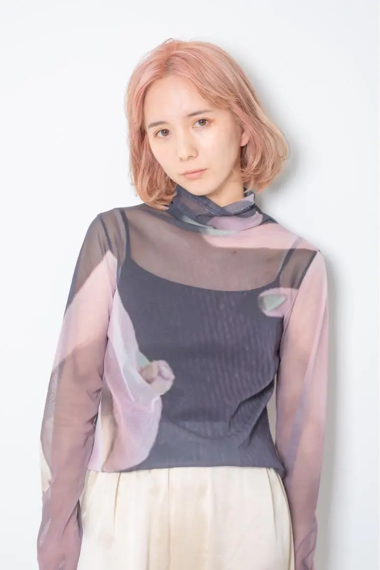ショート カラー バレイヤージュ ブリーチ ダブルカラー グラデーションカラー ハイライトカラー hair salon mementoのヘアスタイル