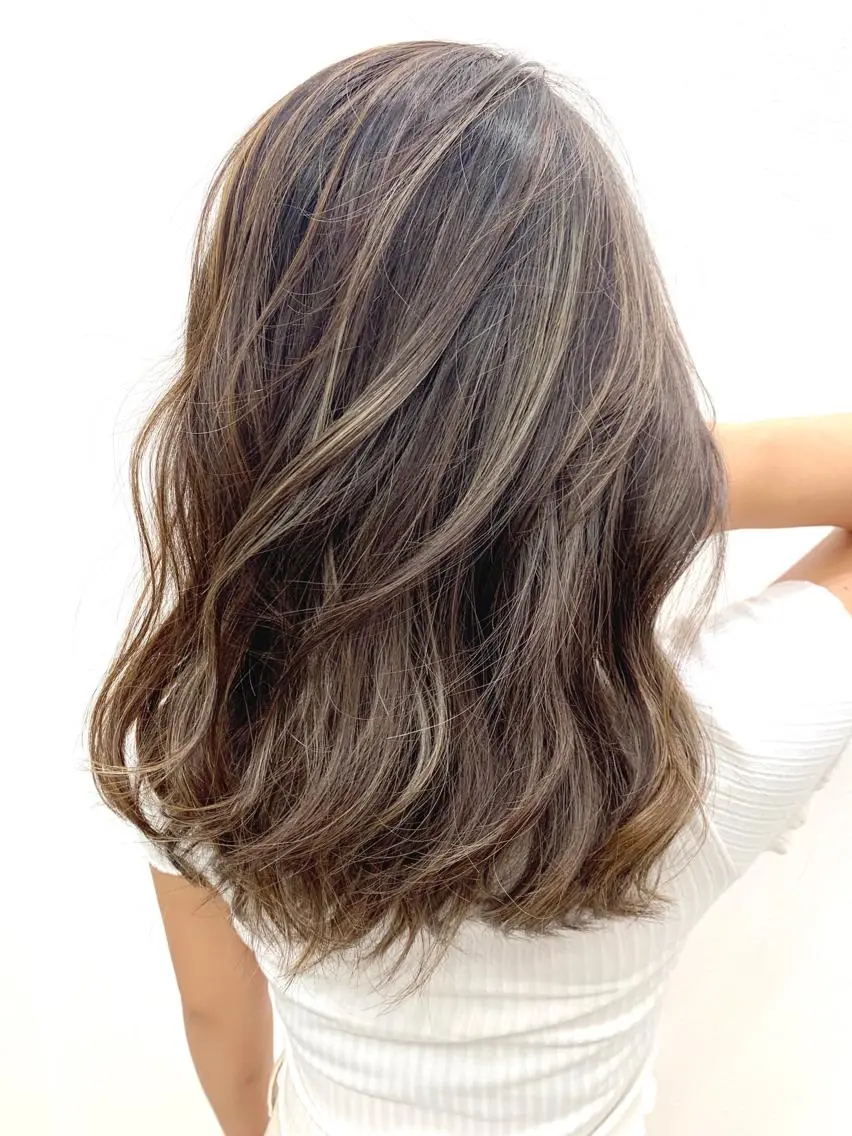 ロング カラー カット ヘアカラー トリートメント 酸性ストレート/ブリ ーチなし/中村 匠のヘアスタイル