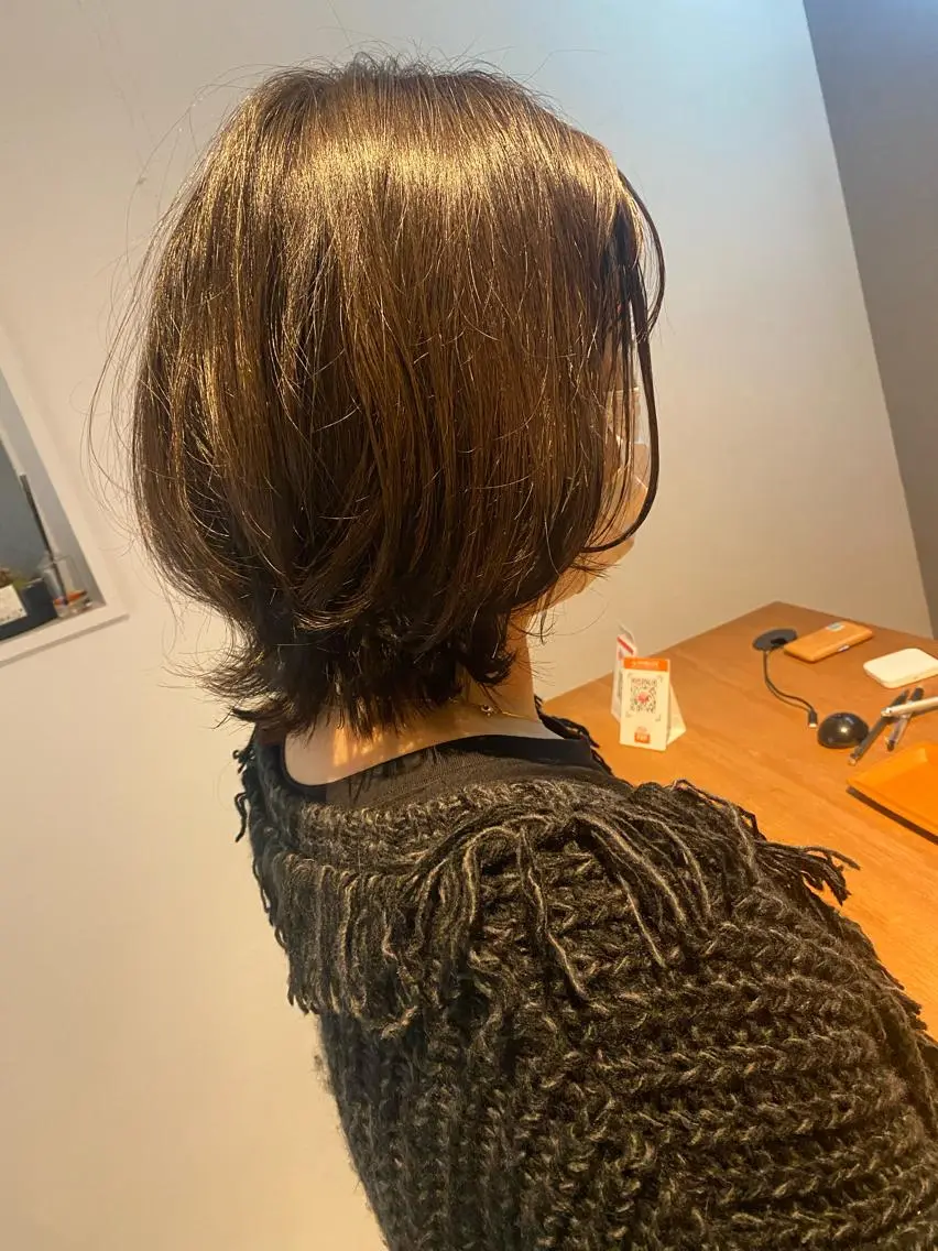 ミディアム 似合わせレイヤー 阿波座/ふじむらのヘアスタイル