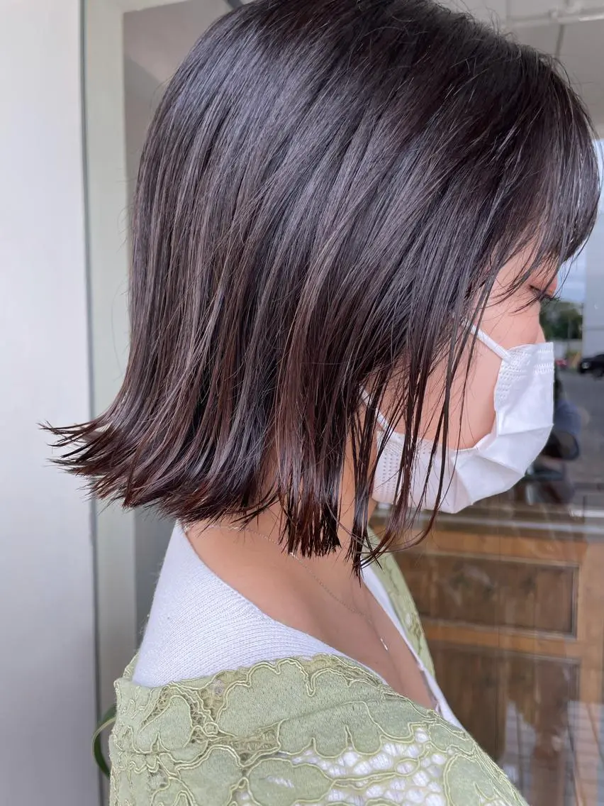 ミディアム カラー 鎌田 愛のヘアスタイル